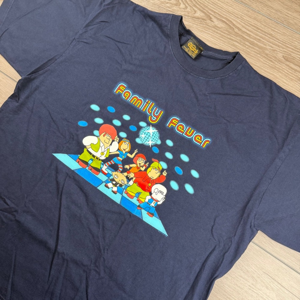 Changes Mens T-Shirt Family Guy Family Fever Disco Graphic Navy XXL